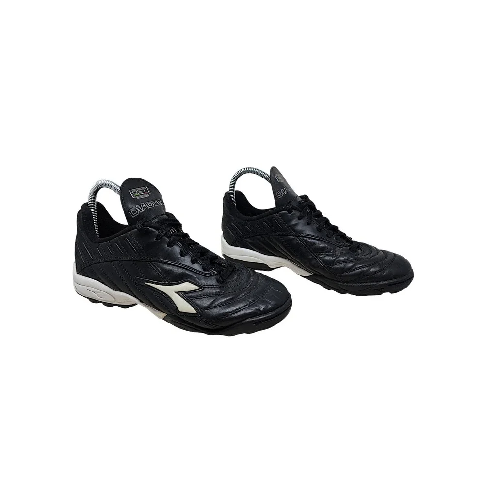 Diadora Vincente Soccer Shoes 8.5 Womens Black Leather Turf Cleats DST Athletic